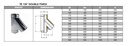 T 135° DP inox d. 080