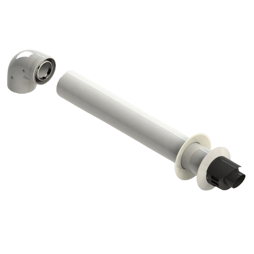 Kit universel coude 90 + terminal horizontal 60/100 [G610KCCVIP15]