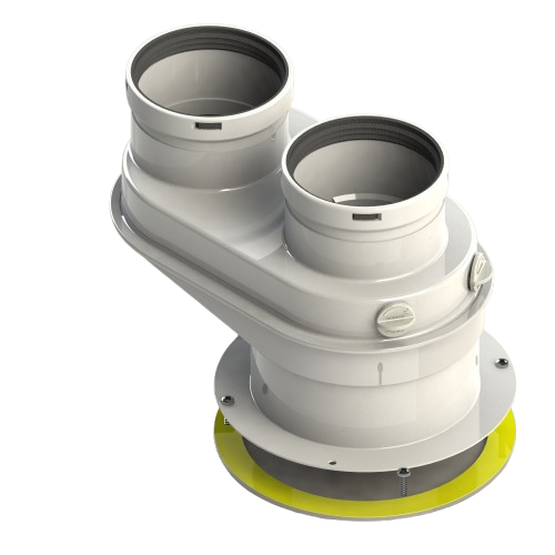 Adaptateur biflux PP compatible Bulex d. 080/080 [G8ADBSDVAP15]