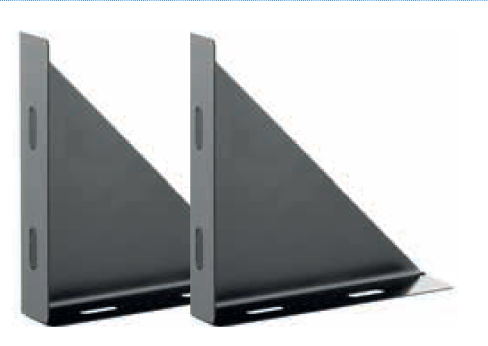 Paire d'équerres pour support mural AISI316L peint noir d. 230 [PSN18-D230]