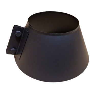 Larmier inox peint noir d. 180 [PSN35-D180]