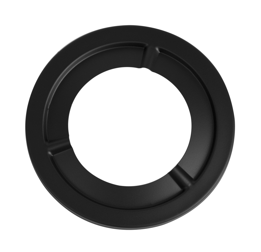 Rosace de finition inox peint noir d. 130 [PSN35D-D130]