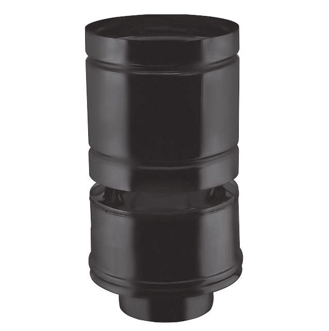 Terminal anti-refouleur coaxial peint noir d. 100/150 [TCIN12-D100]