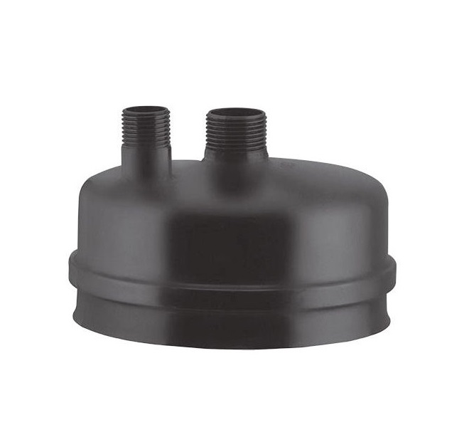 Purge double cond. et déch. coaxial peint noir d. 80/130 [TCIN21-D080]