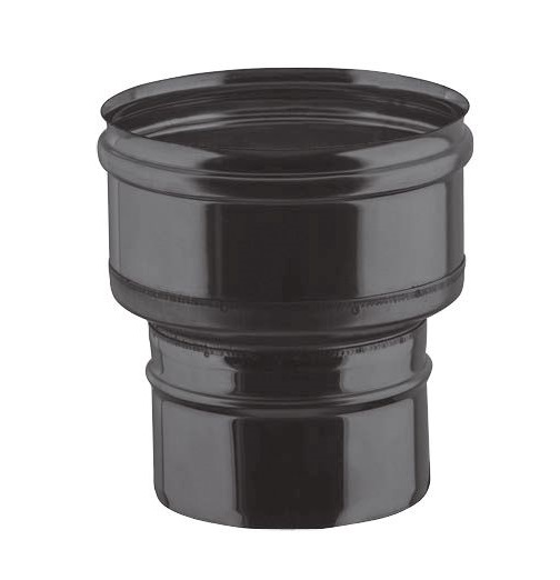 Augmentation coaxial peint noir d. 80/130 à d. 100/150 [TCIN15-D080]