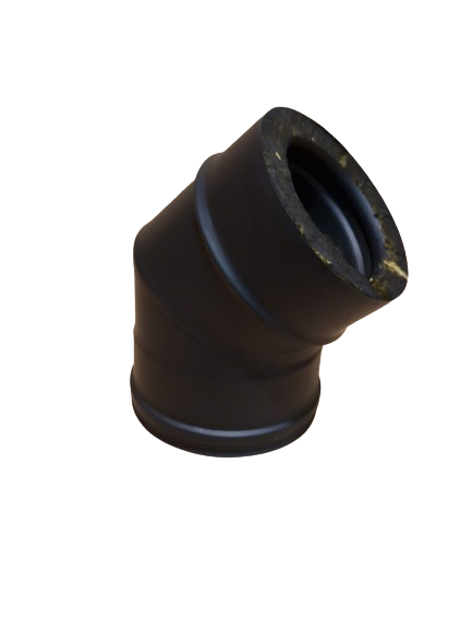 Coude 45° DP inox peint noir d. 100 [DPN107-D100]