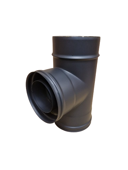 T 90° DP inox peint noir d. 180 [DPN111-D180]