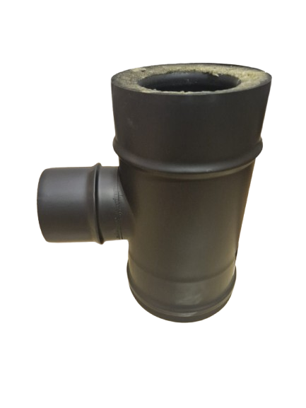 T 90° piquage SP mâle DP inox peint noir d. 100 [DPN112B-D100]