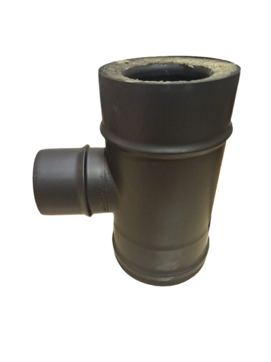 [DPN112B-D100] T 90° piquage SP mâle DP inox peint noir d. 100 [DPN112B-D100]