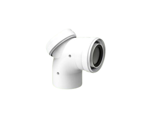 [G610-90IVP15] Coude 87 inspection PP/Acier blanc 60/100 [G610-90IVP15]