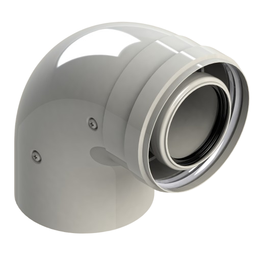[G610-90MHP15] Coude 87° PP/Acier blanc 60/100 [G610-90MHP15]