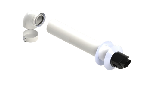 [G610KCCVAP15] Kit compatible Vaillant coude 90 prises de mesure + terminal horizontal 60/100 [G610KCCVAP15]