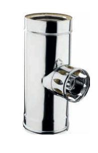 [PD111C-D150] T 90° piquage 80/125 concentrique DP inox d. 150 [PD111C-D150]