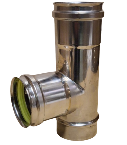 [PS07RF-D80] T 90° piquage femelle décentrée SP AISI316L épaisseur 0.5 mm d. 080 [PS07RF-D80]