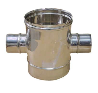 [PS08B-D160] T 90° réduit double piquage 180° SP AISI316L épaisseur 0.5 mm d. 160 [PS08B-D160]