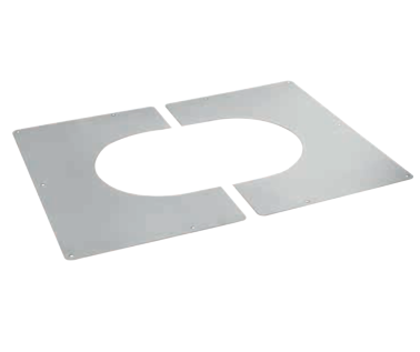 [PS35C-D160] Plaque de propreté en 2 parties 0/45° inox d. 160 [PS35C-D160]