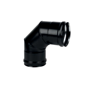 [PSN05F-D100] Coude 90° F/F AISI316L SP peint noir épaisseur 0.5 mm d. 100 [PSN05F-D100]