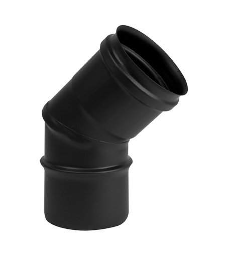 [PSN06-D100] Coude 45° AISI316L SP peint noir épaisseur 0.5 mm d. 100 [PSN06-D100]