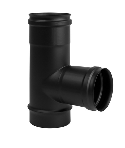 [PSN07F-D100] T 90° femelle AISI316L SP peint noir épaisseur 0.5 mm d. 100 [PSN07F-D100]