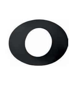 [PSN1235B-D100] Rosace de finition elliptique acier noir épaisseur 1.2 mm d. 100 [PSN1235B-D100]