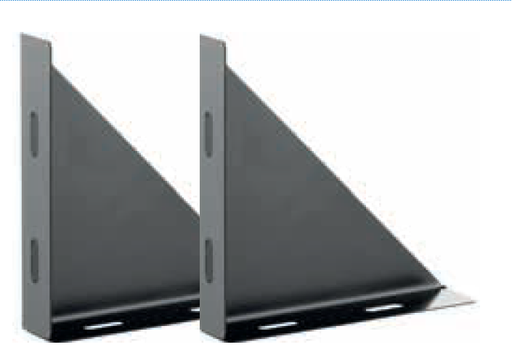 [PSN18-D130] Paire d'équerres pour support mural AISI316L peint noir d. 130 [PSN18-D130]