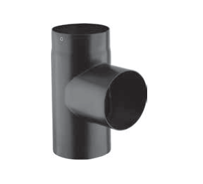 [PSN2007-D160] T 90° + tampon acier noir épaisseur 2 mm d. 160 [PSN2007-D160]