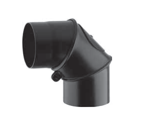 [PSN2031I-D130] Coude orientable avec inspection acier noir épaisseur 2 mm d. 130 [PSN2031I-D130]