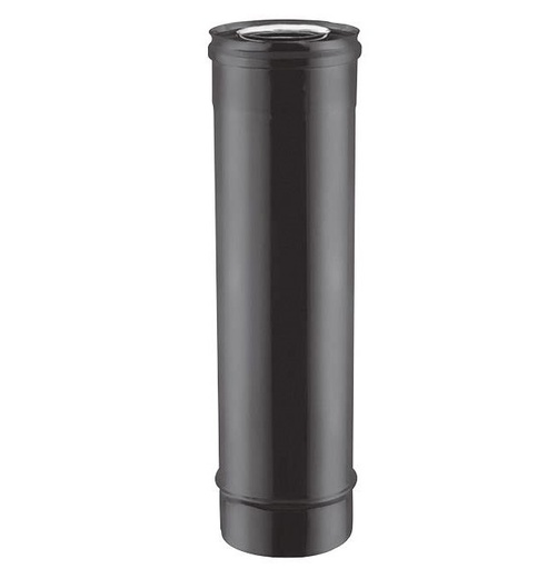 [TCIN01-D080] Élément droit 1000 mm coaxial peint noir d. 80/130 [TCIN01-D080]