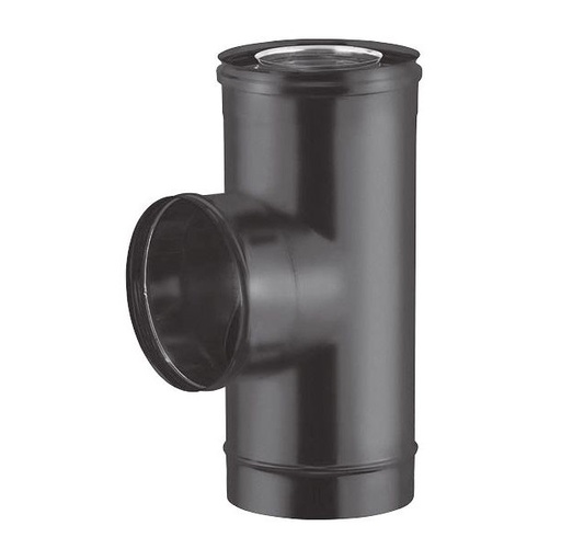 [TCIN09-D080] T90° coaxial peint noir ventilation d. 80/130 [TCIN09-D080]