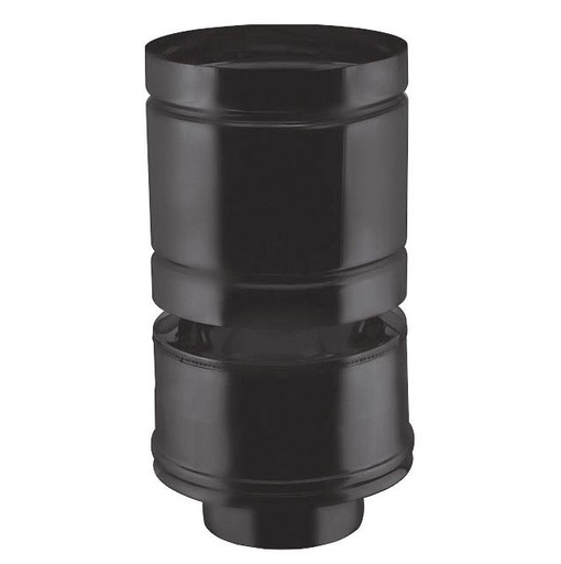 [TCIN12-D080] Terminal anti-refouleur coaxial peint noir d. 80/130 [TCIN12-D080]