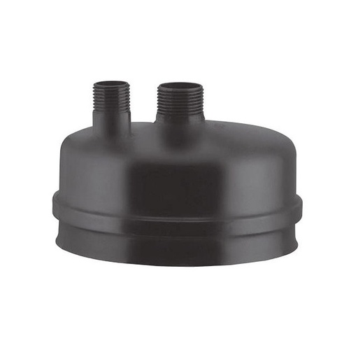 [TCIN21-D130] Purge double cond. et déch. coaxial peint noir d. 130/200 [TCIN21-D130]