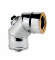 [PD107BIHT-D130] Coude 90° avec inspection haute température DP inox d. 130  [PD107BIHT-D130]