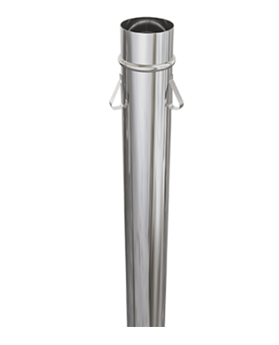[PS01D-D450] Élément droit 1000 mm avec oreilles AISI316L épaisseur 0.5 mm d. 450 [PS01D-D450]