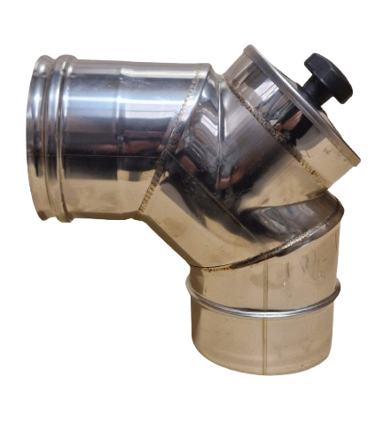 [PS05IHT-D100] Coude 90° avec inspection haute température AISI316L épaisseur 0.5 mm d. 100 [PS05IHT-D100]