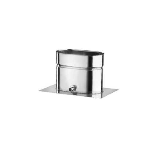 [MPIOF032160] Plaque base avec évacuation condensation ovale AISI316L épaisseur 0.5 mm d. 160 [MPIOF032160]