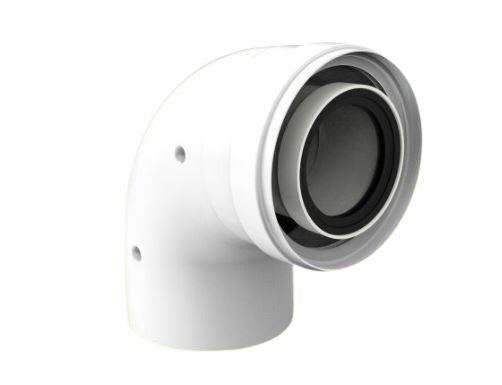 [NCC05-D60b] Coude 90 pp/alu blanc 60/100 [NCC05-D60]