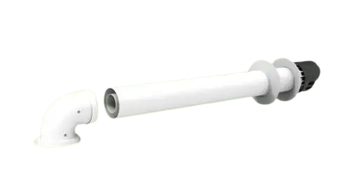 [G610KCCJKP15] Kit compatible Junkers coude 90 + terminal horizontal d. 080/125 à 60/100 [G610KCCJKP15]