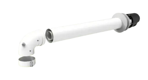 [G8125KCCVAP15] Kit  compatible Vaillant Coude 90 prise de mesure + terminal horizontal d. 080/125 [G8125KCCVAP15]