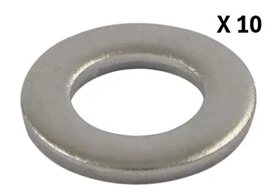 [NRONDM8] Rondelle plate inox A2 M8 DIN 125 par 10 pièces [NRONDM8]