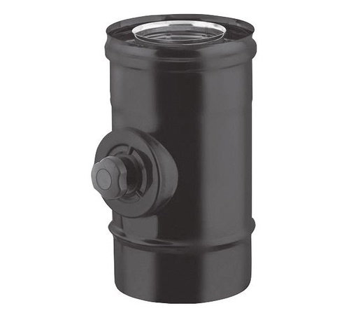 [TCIN08-D100] T90° coaxial peint noir d. 100/150 [TCIN08-D100]