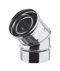 [TCII10-D100/150] Coude 45° coaxial d. 100/150 [TCII10-D100/150]